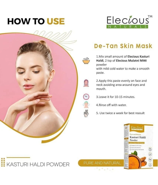 Elecious Kasturi Haldi Powder for face (100 grams)| 100% Natural, Chemical-free, Perseverative-free