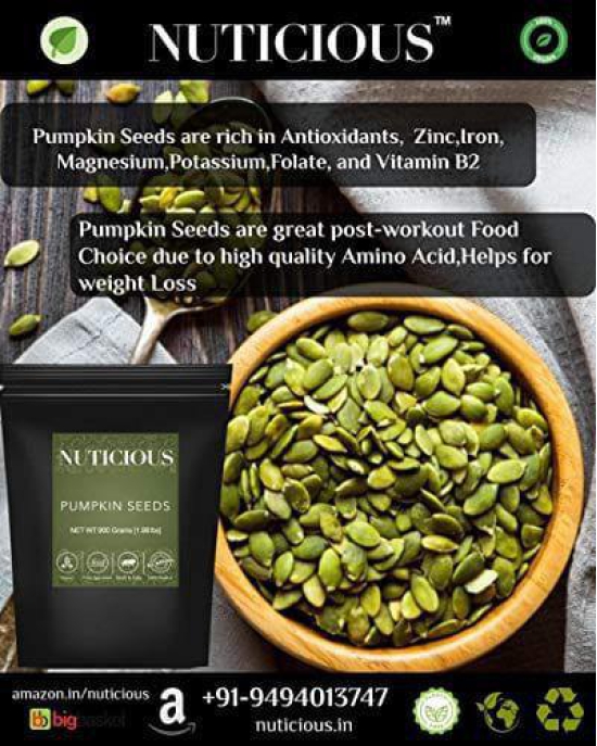 NUTICIOUS Pumpkin Seeds Raw-900 g