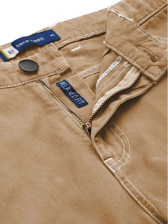 Bene Kleed Regular Flat Mens Chinos - Beige ( Pack of 1 ) - None