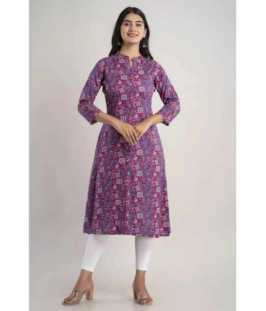 MAUKA - Pink Rayon Womens A-line Kurti ( Pack of 1 ) - None