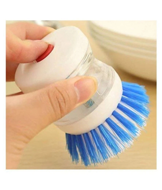 Liquid Soap Dispensing Cleaning Brush pack of 3 - Multicolor