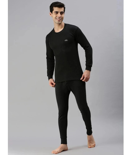 Lux Cottswool Cotton Blend Mens Thermal Sets ( Black ) - None