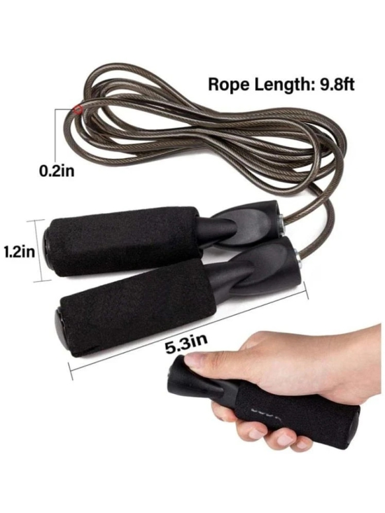 HORSE FIT Skipping Rope for Men and Women Jumping Rope With Adjustable Height Speed Skipping Rope for Kids, Women, Girls Rassi Jumping Men for Exercise, Gym, Sports Fitness - Black - Black