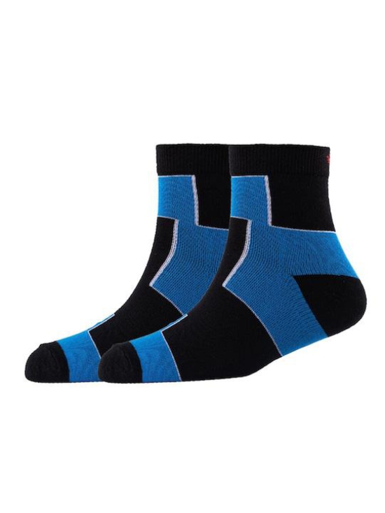 Men Pack Of 2 Patterned Cotton Ankle Length Socks