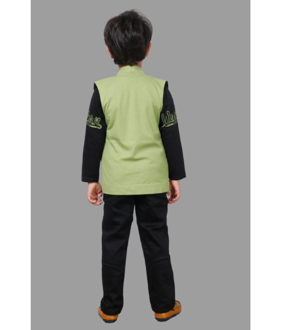 DKGF Fashion - Green Cotton Blend Boys Shirt & Pants ( Pack of 1 ) - None