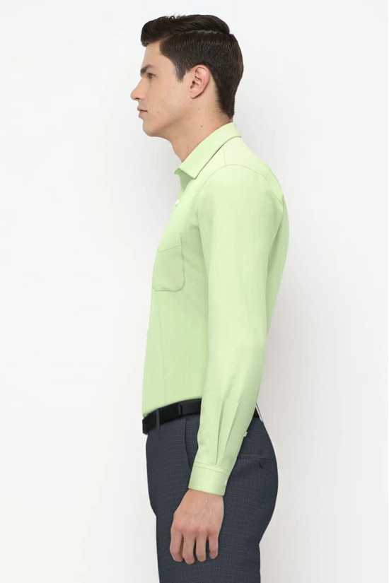 Men Green Slim Fit Formal Full Sleeves Formal Shirt