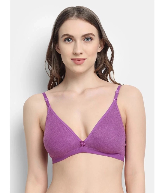 VStar - Magenta Cotton Blend Non Padded Womens Everyday Bra ( Pack of 1 ) - None