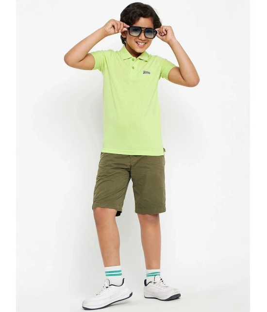 UNIBERRY - Green Cotton Blend Boys Polo T-Shirt ( Pack of 1 ) - None