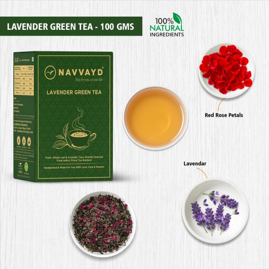 Lavender Green Tea-100 gms - 40 Cups