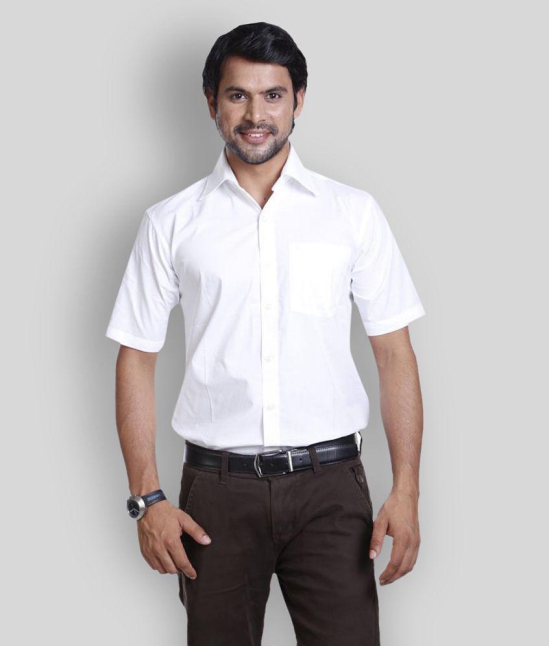 CIVIS - White Cotton Regular Fit Men's Formal Shirt (Pack of 1) - None