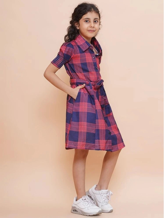 Arshia Fashions Red Viscose Girls Shirt Dress ( Pack of 1 ) - None