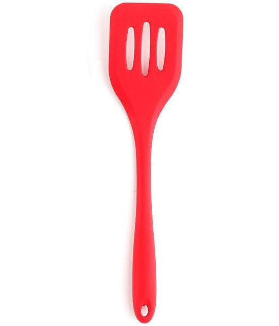 Frenchware - Red Silicone Slotted Spatula ( Pack of 1 ) - Red