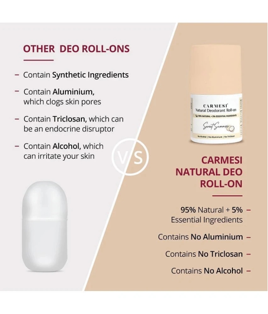 Carmesi Natural Deodorant Roll-ons Combo - Sweet Summer & Floral Sunset (2 x 50 ml)