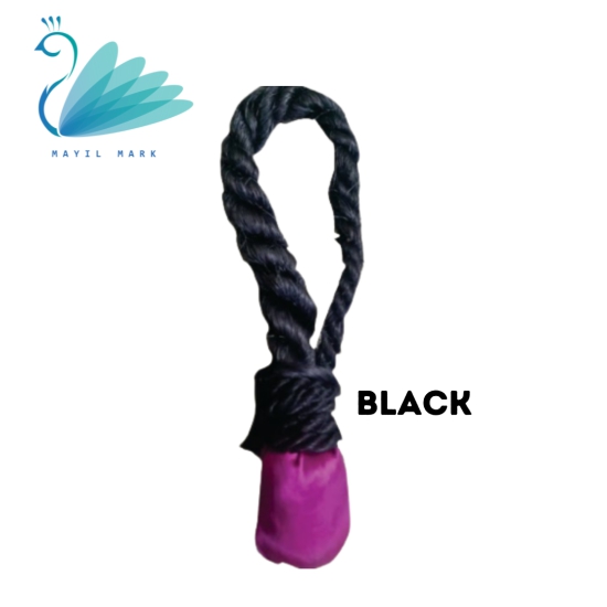 Veeragola whip | Aloe Vera saattai-Black / Big(4 ft)