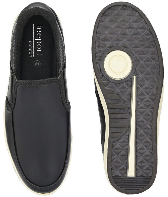 Leeport - Black Mens Slip-on Shoes - None