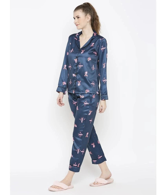 Smarty Pants - Blue Rayon Womens Nightwear Nightsuit Sets ( Pack of 1 ) - None