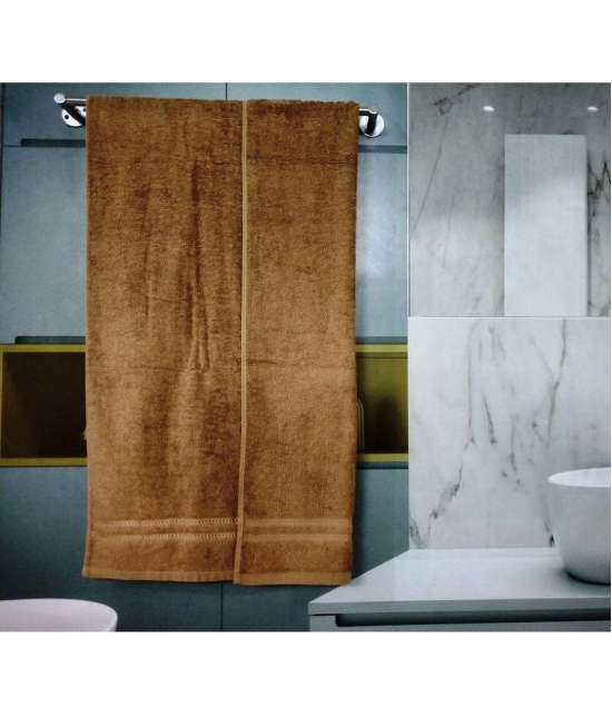 Gahoifab Single Cotton Bath Towel Brown - Brown