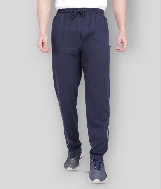 Neo Garments - Navy Blue 100% Cotton Mens Trackpants ( Pack of 1 ) - 4XL