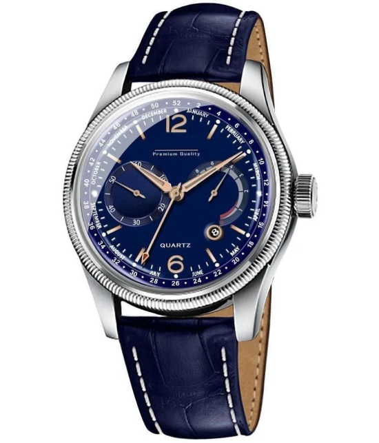 Newman Blue Leather Analog Mens Watch