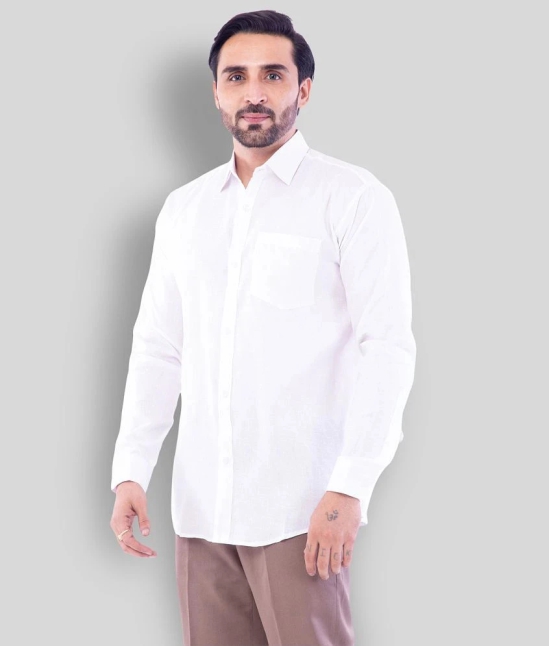 DESHBANDHU DBK - White Cotton Regular Fit Mens Casual Shirt (Pack of 1 ) - None