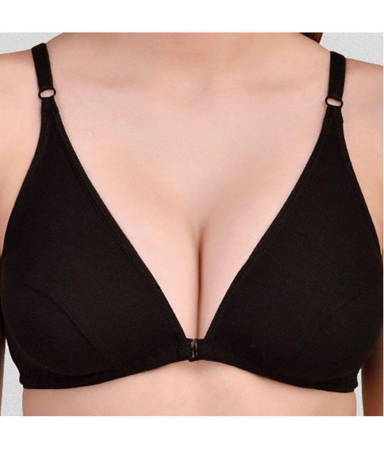 Zourt - Black Cotton Non Padded Women's Minimizer Bra ( Pack of 1 ) - None