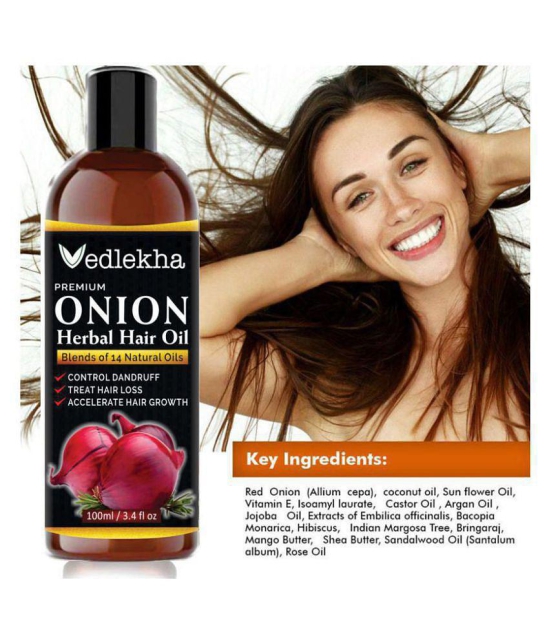 Vedlekha - Hair Growth Onion Oil 100 ml ( Pack of 1 )