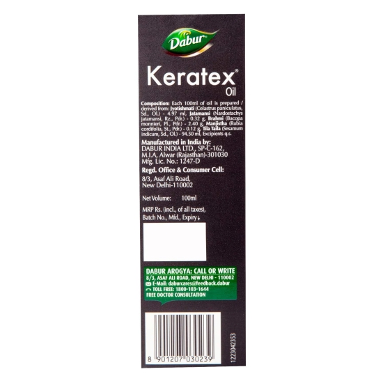 Dabur Keratex Oil Ayurvedic Medicinal Oil, 100Ml