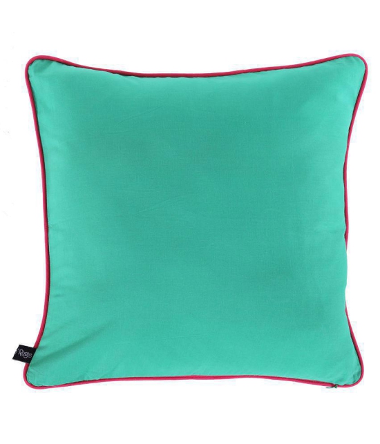 Hugs'n'Rugs Cotton Green Cushion Covers Pack of 2 (40 x 40 cm ) 16 x 16 - Green