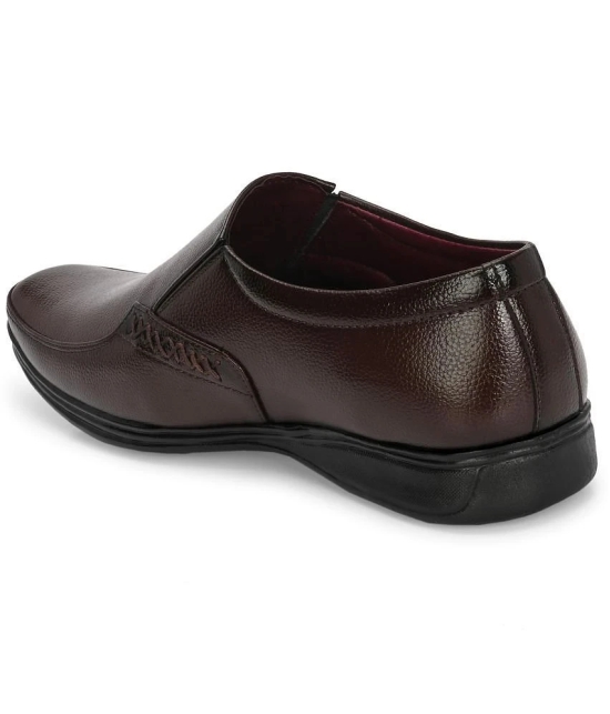 Bucik Brown Mens Slip On Formal Shoes - None