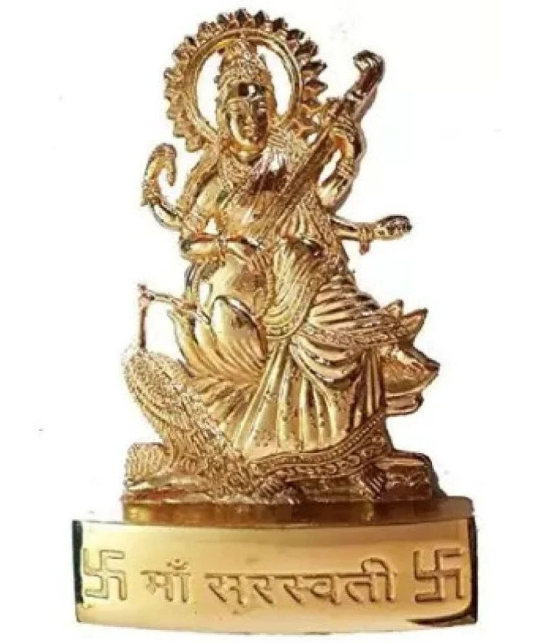 DvR ClicK - Brass Goddess Saraswati 11 cm Idol