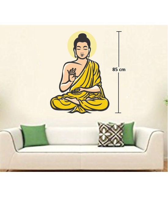 Asmi Collection Meditating God Buddha Wall Sticker ( 85 x 60 cms )