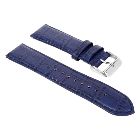 Exelent Leather Mens Replacement Watch Straps Compatible with All Watches with Regular 20 mm Lug Size Blue