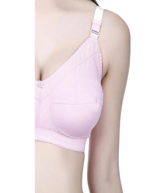 Elina Pink Cotton Non Padded Womens Minimizer Bra ( Pack of 1 ) - None