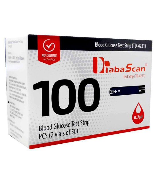 DiabaScan blood glucose test strip Expiry March 2024