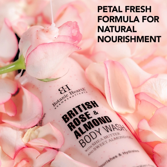 British Rose  Almond Body Wash 245ml-British Rose & Almond Body Wash, 245ml