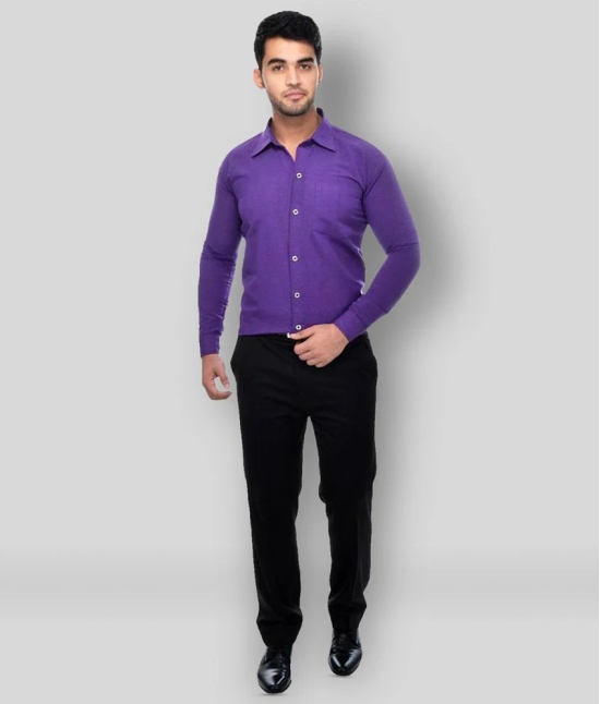 DESHBANDHU DBK - Purple Cotton Regular Fit Mens Formal Shirt (Pack of 1) - None