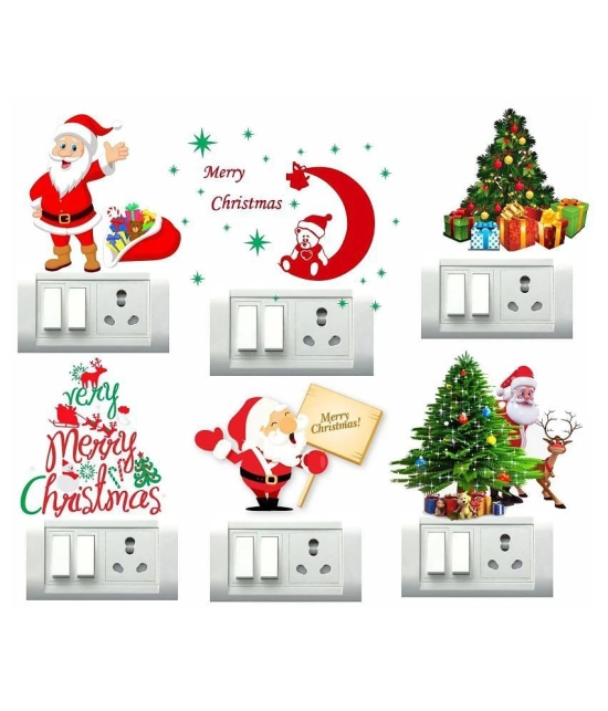 Decor Villa Christmas Switch Board Sticker ( 33 x 30 cms )