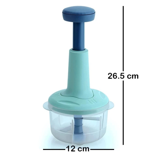 650ML Speedy Hand Press Food Chopper BPA Free (Push Chopper)-Multicolor