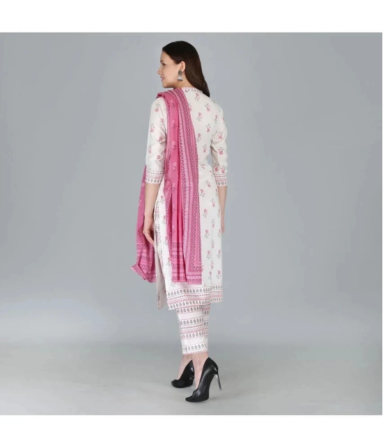 MAUKA - Pink Rayon Womens Straight Kurti ( Pack of 1 ) - None