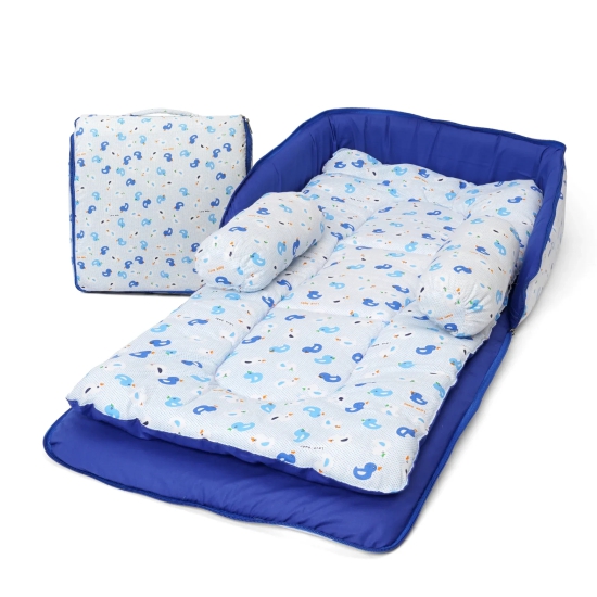 Compact Baby Bed In A Bag | Portable and Travel Friendly Baby Bed Blue