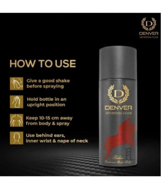 Denver Sporting Club Rider  Deodorant Spray for Men 200 ml ( Pack of 1 )