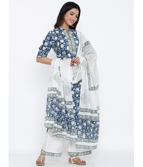 KIPEK Cotton Ethnic Top With Palazzo - Stitched Suit Single - XL