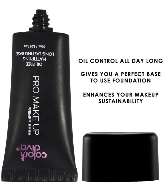 COLOR DIVA Pro Makeup Primer, 30ml |Mattifying, Transfer-Proof | Oil Free & Long Lasting Base, Vegan