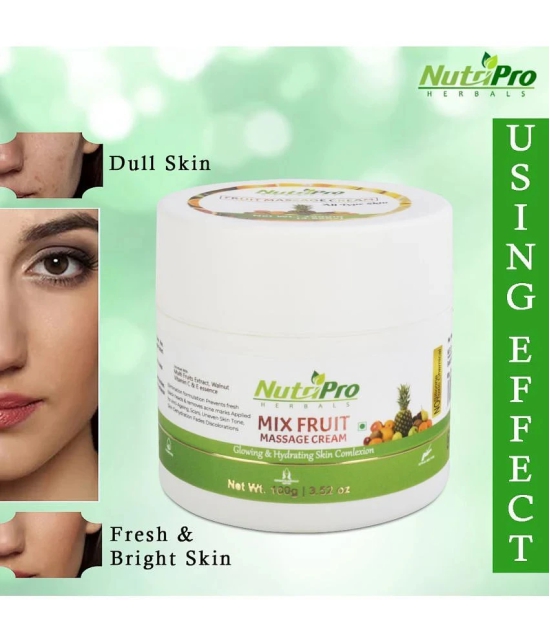 NutriPro Fruit Massage Cream With Massager | Extract With Bees Wax,Almond Oil & Apple Extract,150 GM