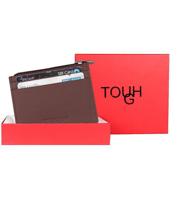 Tough Brown Pure Leather Card Holder Wallet - Brown