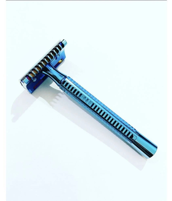 Romer-7 Kromatik Blue Hybrid De Safety Razor + SS Blade Safety Razor 1 Blade 1