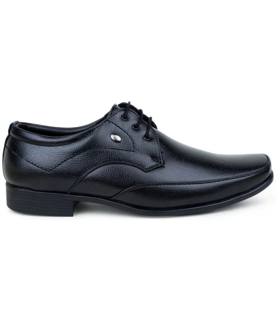 Action Office Artificial Leather Black Formal Shoes - None