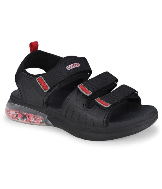 Campus - Black Mens Floater Sandals - None