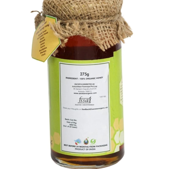 Sanatan Organic Monoflora Tulsi Honey- 275 gms