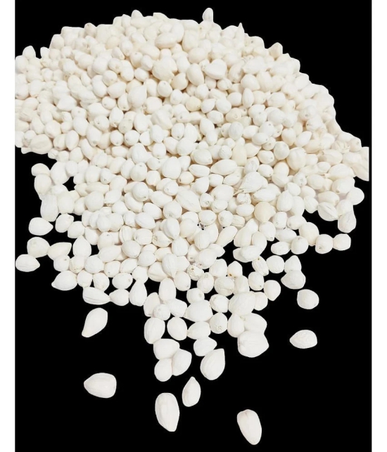 Vardhman 400 Natural Dry White Gajra Beads Dana for Jewelry Making, Gajra, Flower Jewelery